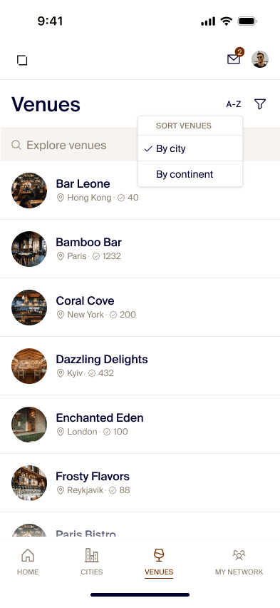 Corner Table: Venues
